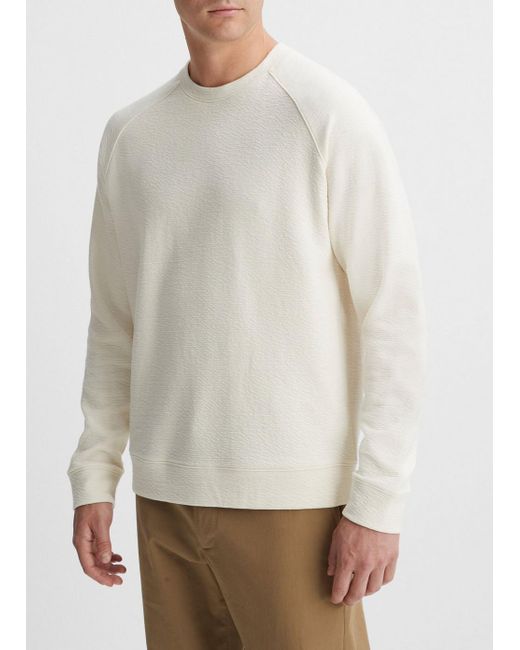 Vince Twist Raglan Crew Neck Pullover, White, Size Xl for men