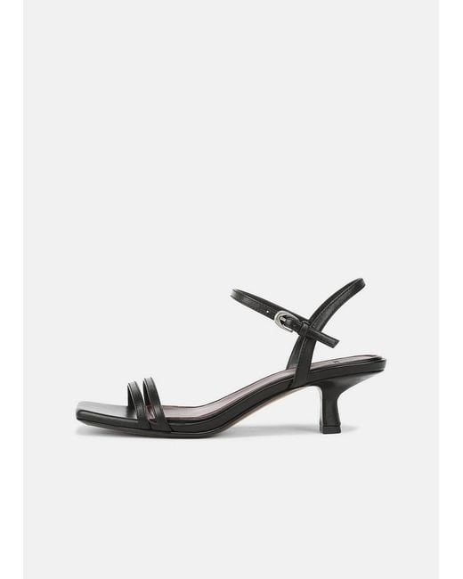 Vince White Tilda Leather Heeled Sandal