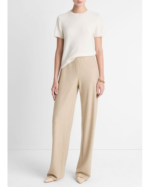 Vince Natural Italian Wool-Blend High-Waist Bias Pant