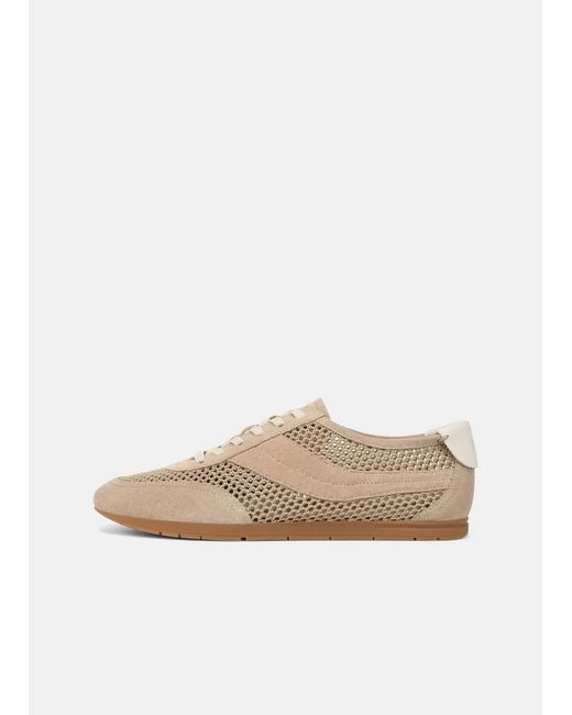 Vince White La Suede & Netting Slip-On Runner Sneaker