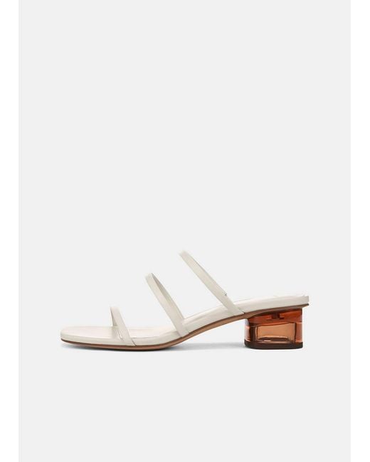 Vince White Palm Springs Leather Heeled Sandal