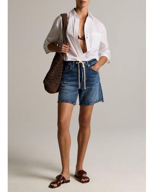 Vince Blue Citizens Of Humanity Brynn Drawstring Denim Short
