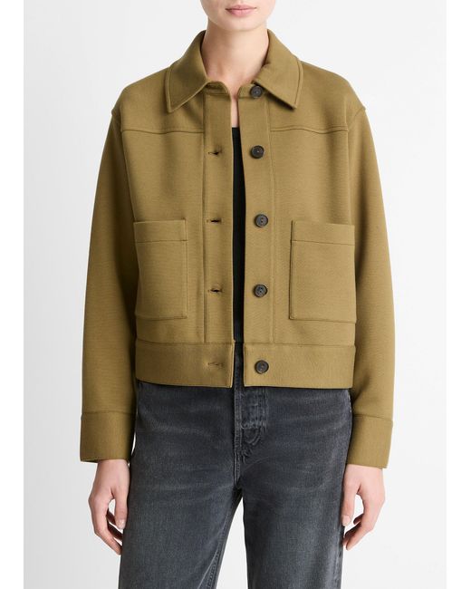 Vince Multicolor Double-Face Cropped Jacket
