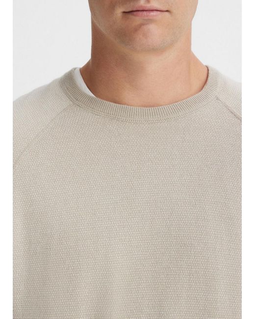 Vince Natural Birdseye Raglan Sweater, Beige, Size S for men
