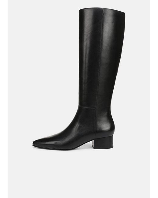 Vince Black Adan Leather Knee Boot