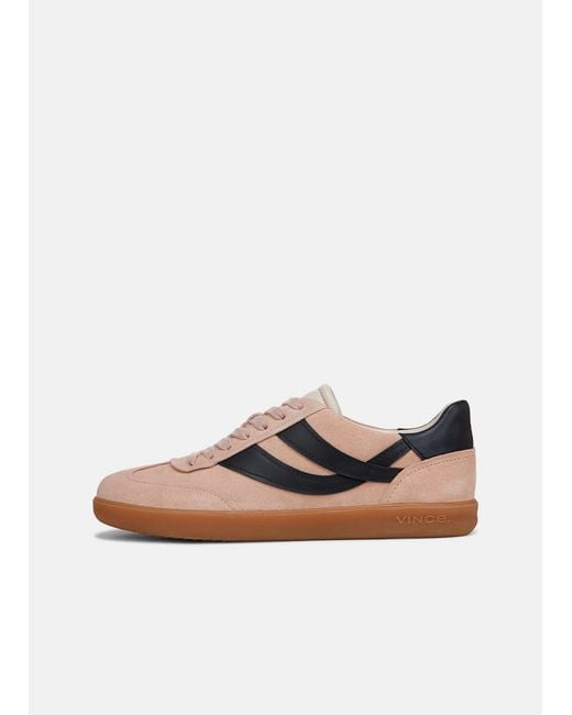 Vince White Oasis Suede & Leather Sneaker