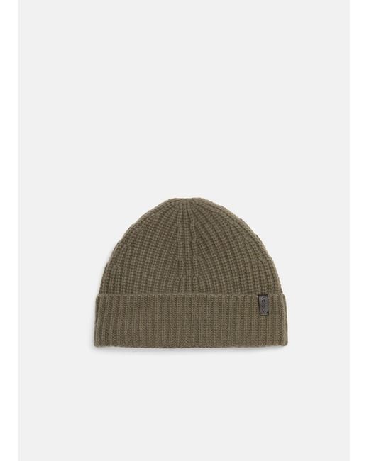 Vince Green Cashmere Shaker-Stitch Beanie for men