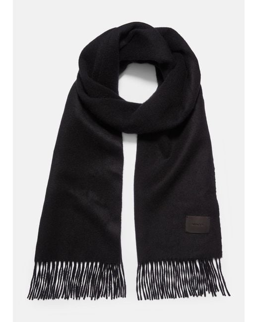 Vince Black Double-Face Cashmere Scarf