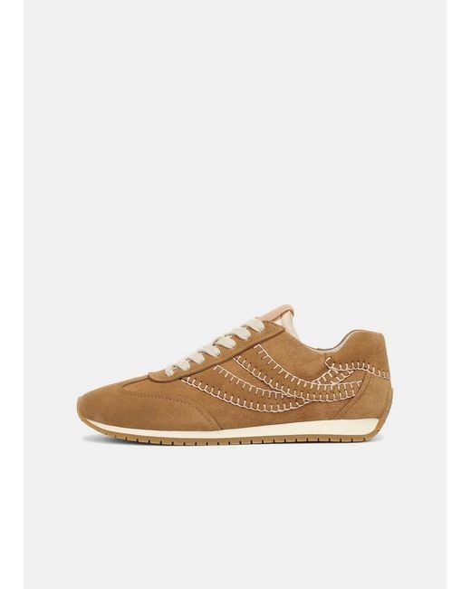 Vince White Oasis Boho Suede Runner Sneaker