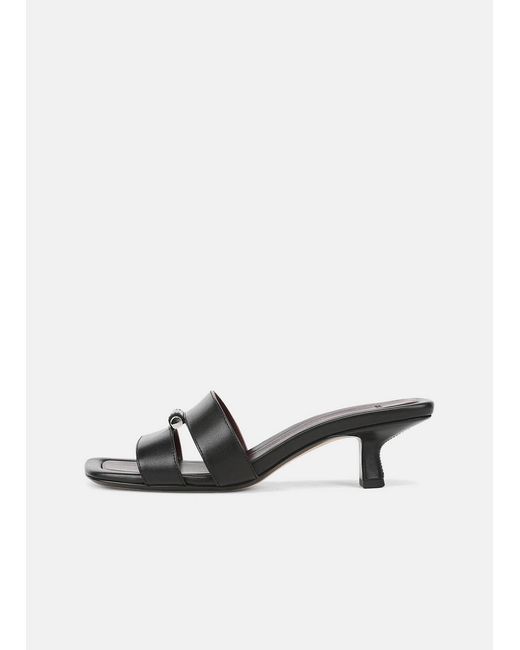 Vince White Piper Leather Heeled Sandal