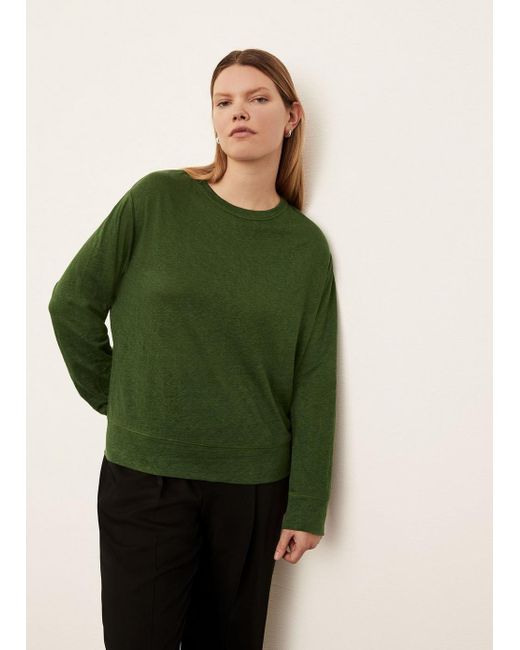 vince linen raglan pullover