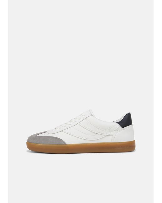 Vince Oasis Leather Sneaker, White, Size 7.5 for men