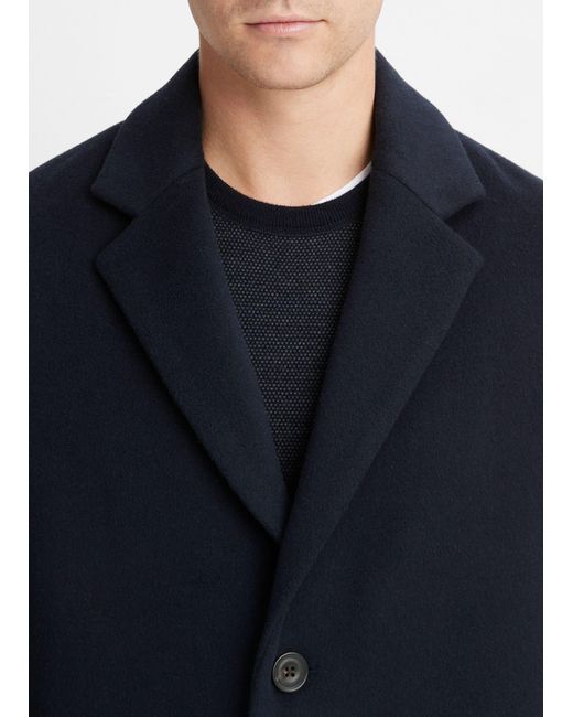Vince Classic Wool-blend Coat, Blue, Size Xxl for men