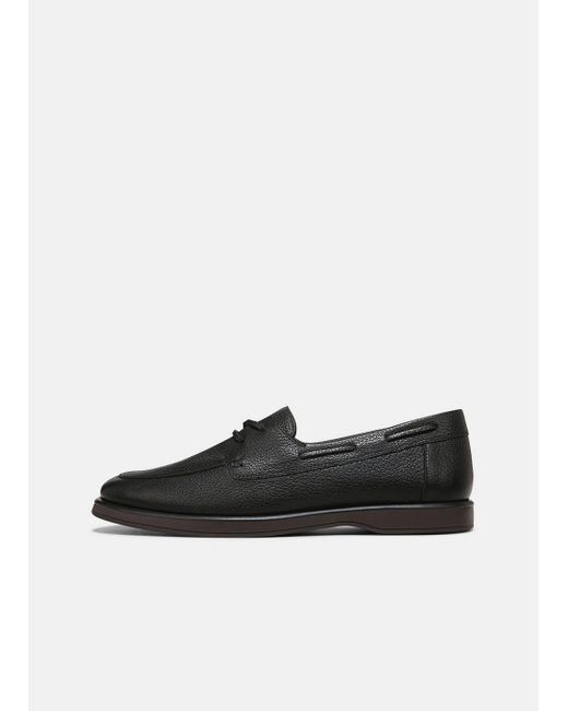 Vince Cillian Leather Boat Shoe in White | Lyst