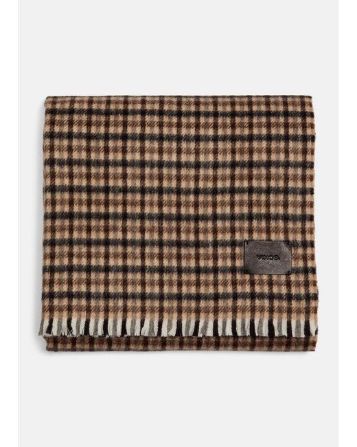 Vince Black Gingham Wool-Cashmere Oversized Wrap