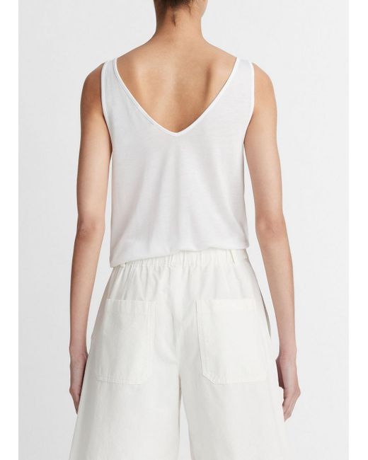 Vince Washed Cotton Short, Off White, Size 00