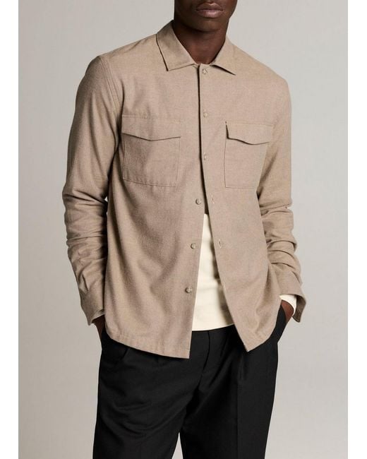 Vince Natural Cotton Flannel Garage Shirt for men