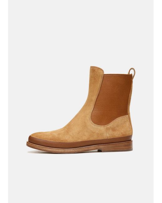 Vince Cecyl Leather Ankle Boot in Natural | Lyst