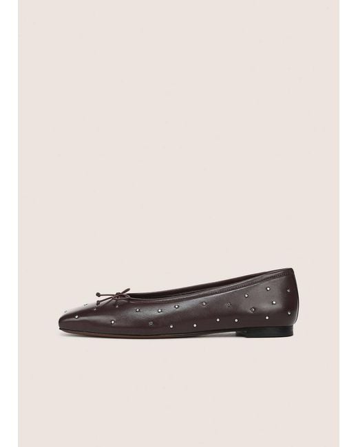 Vince Natural Darla Studded Leather Ballet Flat