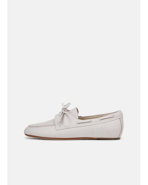 Vince White Marin Leather Lace-Up Loafer