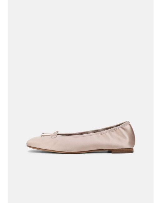 Vince White Darla Satin Ballet Flat