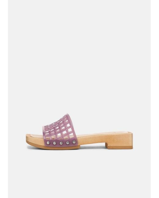 Vince Pink Barbara Jelly Slide Sandal