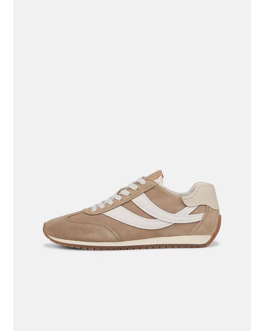 Vince Oasis Suede And Leather Runner Sneaker, New Camel/white Foam, Size 5.5