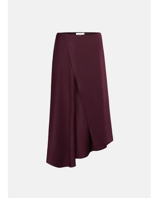 Vince Purple Draped Satin Skirt