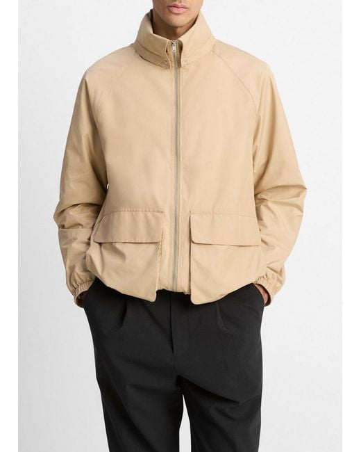 Vince Black Lightweight Hooded Windbreaker for men