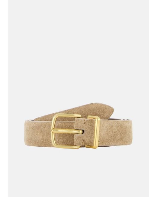 Vince Natural Kaia 25Mm Suede Belt