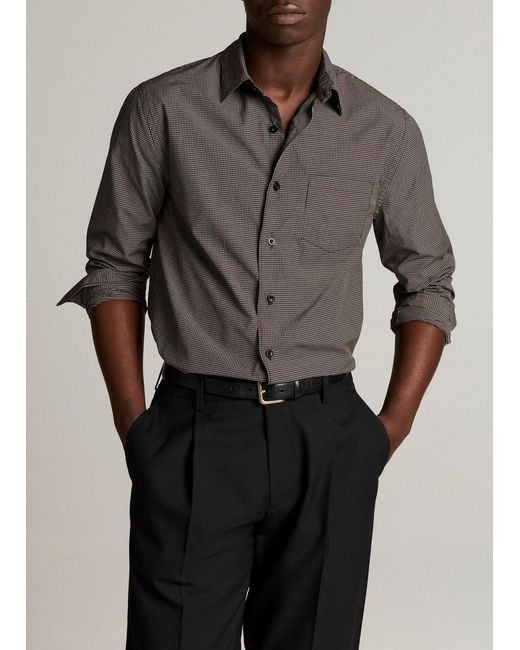 Vince Gray Mcdermott Plaid Cotton Button-Front Shirt for men