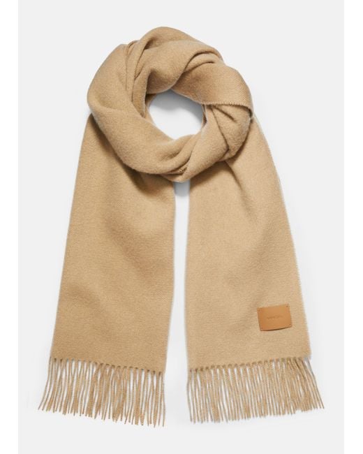 Vince Natural Cashmere Double-face Scarf, Beige