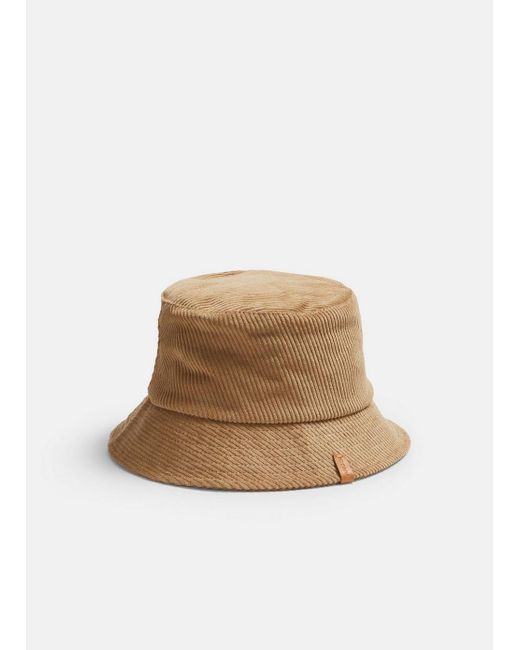Vince Natural Corduroy Bucket Hat, Brown, Size S/m for men