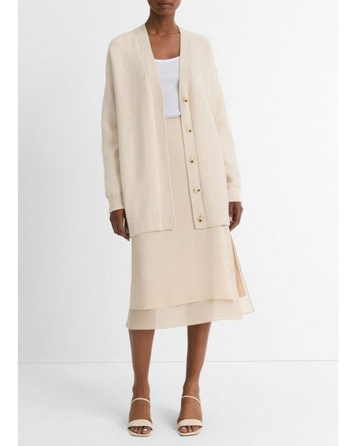 Viscose Blend Long Open Cardigan main image 0