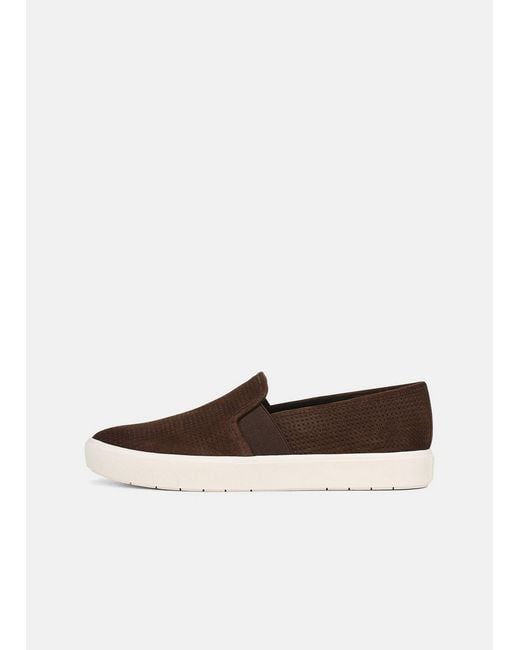 Vince White Blair Perforated Suede Sneaker