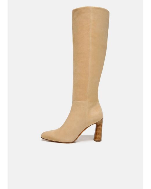 Vince Highland Suede Knee-high Boot in Brown (White) | Lyst