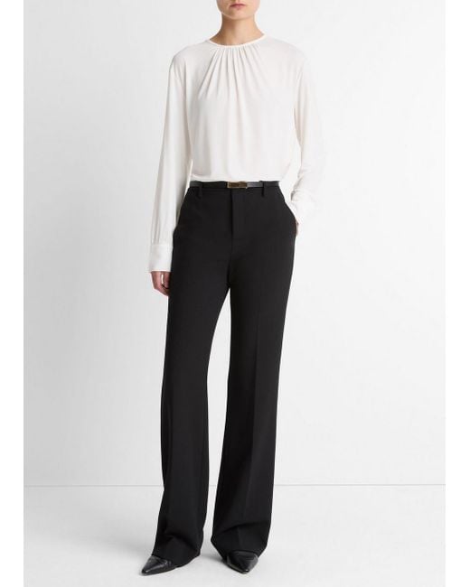 Vince Black Mid-Rise Tailored Flare Pant