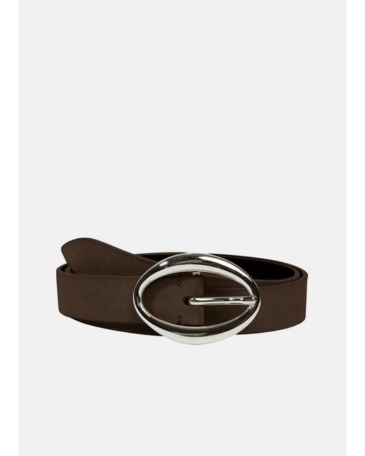 Vince White Isla 30Mm Suede Belt