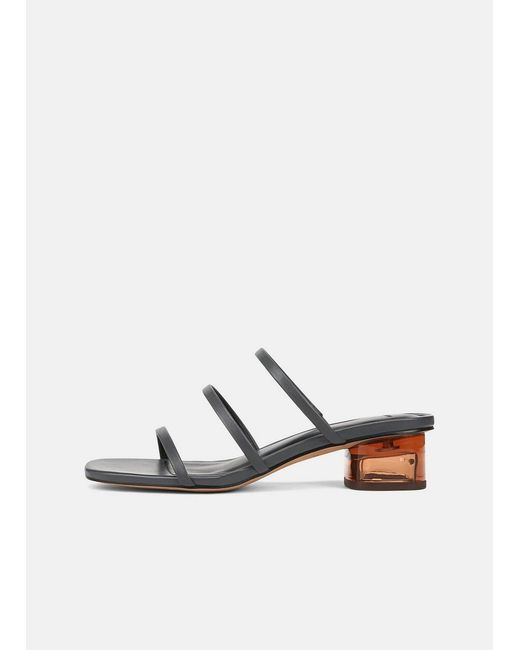 Vince White Palm Springs Leather Heeled Sandal