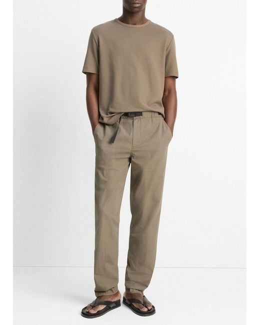 Vince Natural Italian Cotton Ripstop Belted Pant for men
