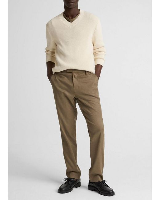Vince Natural Owen Athletic Linen-Cotton Extended-Tab Pant for men