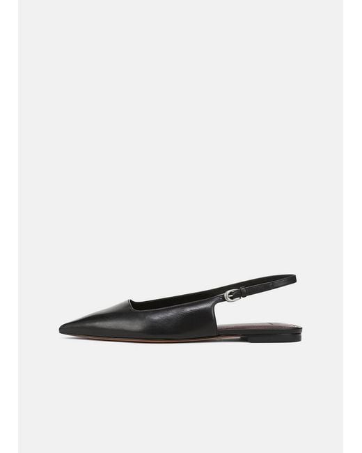 Vince White Gracy Leather Slingback Flat