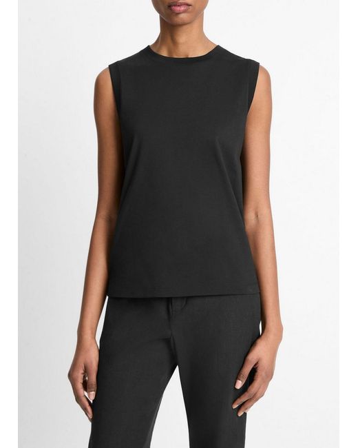 Vince Black Pima Cotton Muscle T-Shirt