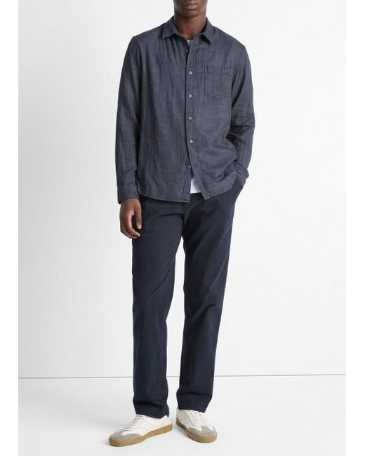 Vince Blue Double Face Long Sleeve for men