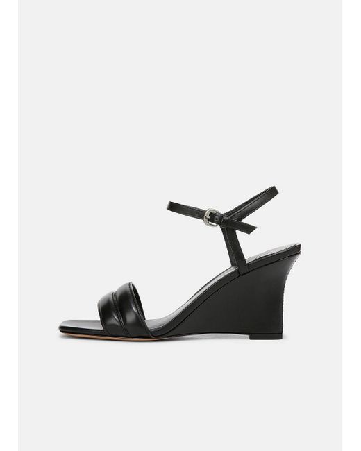 Vince White Prema Leather Wedge Sandal