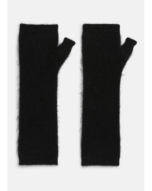 Vince Black Brushed Cashmere Arm Warmers