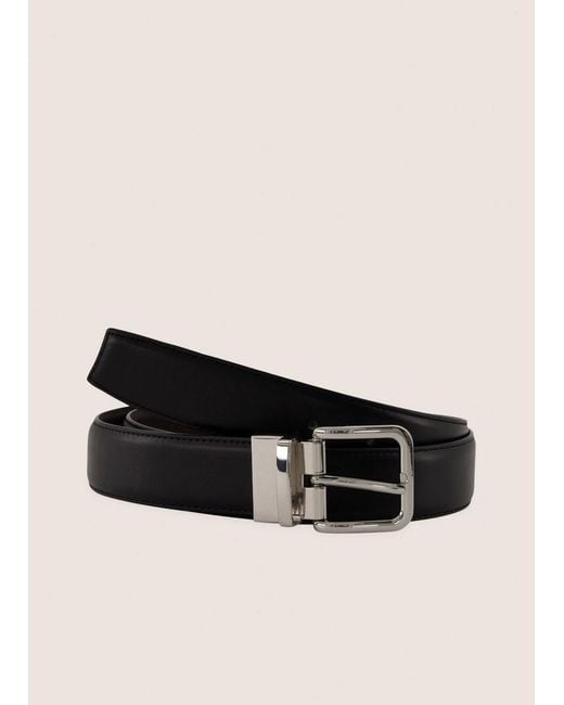 Vince Black Alex 32Mm Reversible Leather Belt for men