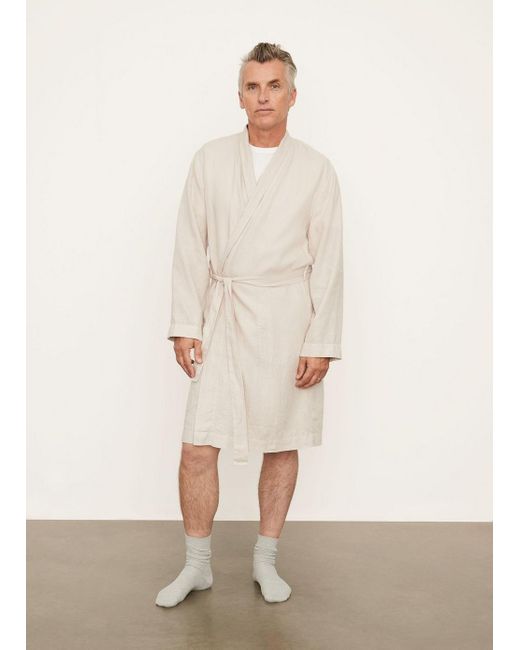 Vince Natural Linen Robe for men