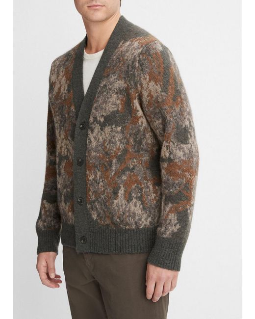 Vince Abstract Floral Cardigan, Multicolor, Size Xxl for men