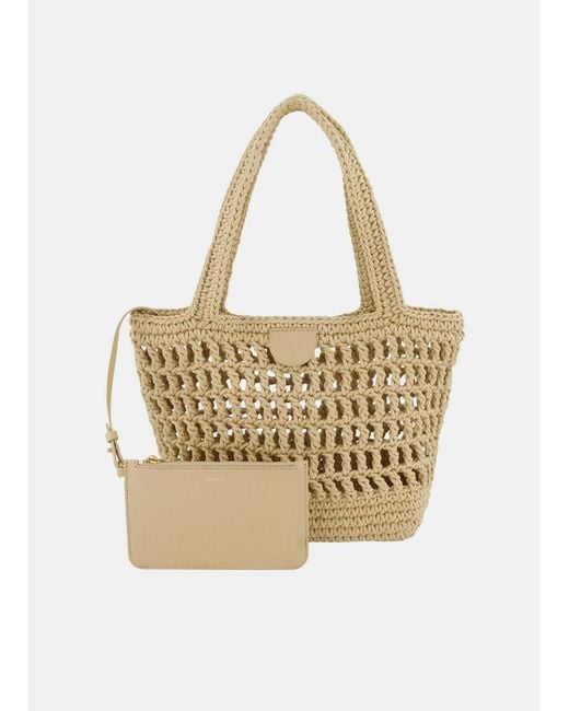 Vince Metallic Barcelona Cotton Crochet Small Tote